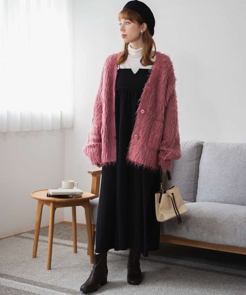 WEGO 【軽量】ブラッシュニットBIGカーディガン 