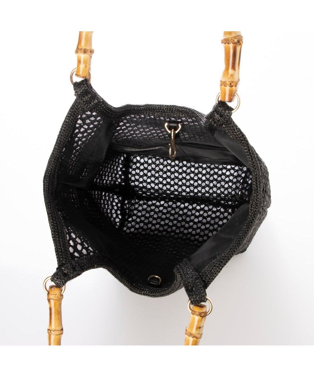 UNBILLION カシュカシュ cachecache / 雑材風バンブーハンドル手提げトート 