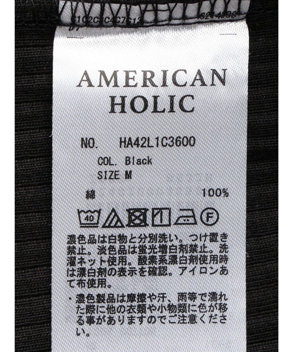 AMERICAN HOLIC 抗菌防臭針抜きテレコカットプルオーバー 