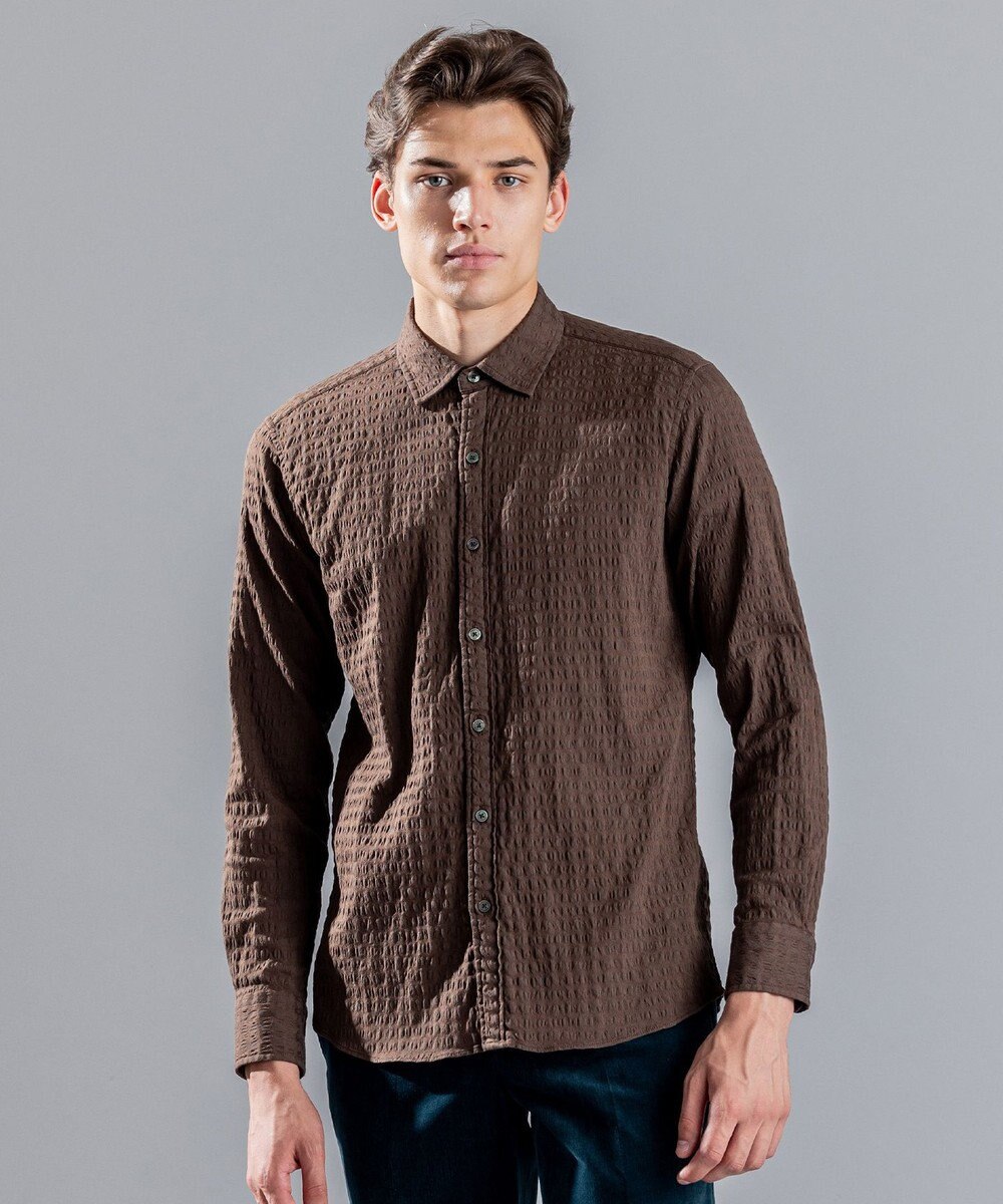 JOSEPH HOMME トリックジャガード　レギュラーカラーシャツ 