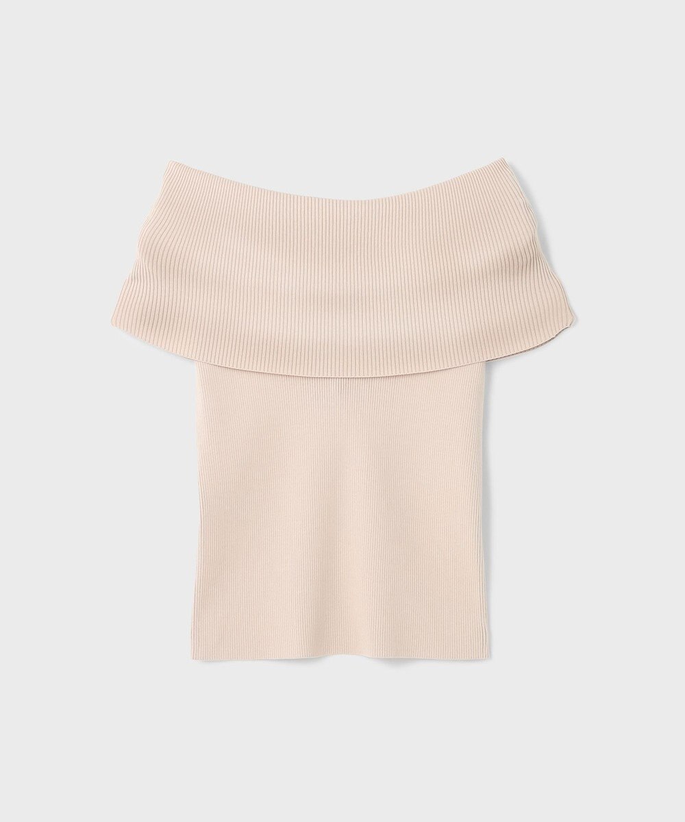 GRACE CONTINENTAL オフショルリブニットトップ 