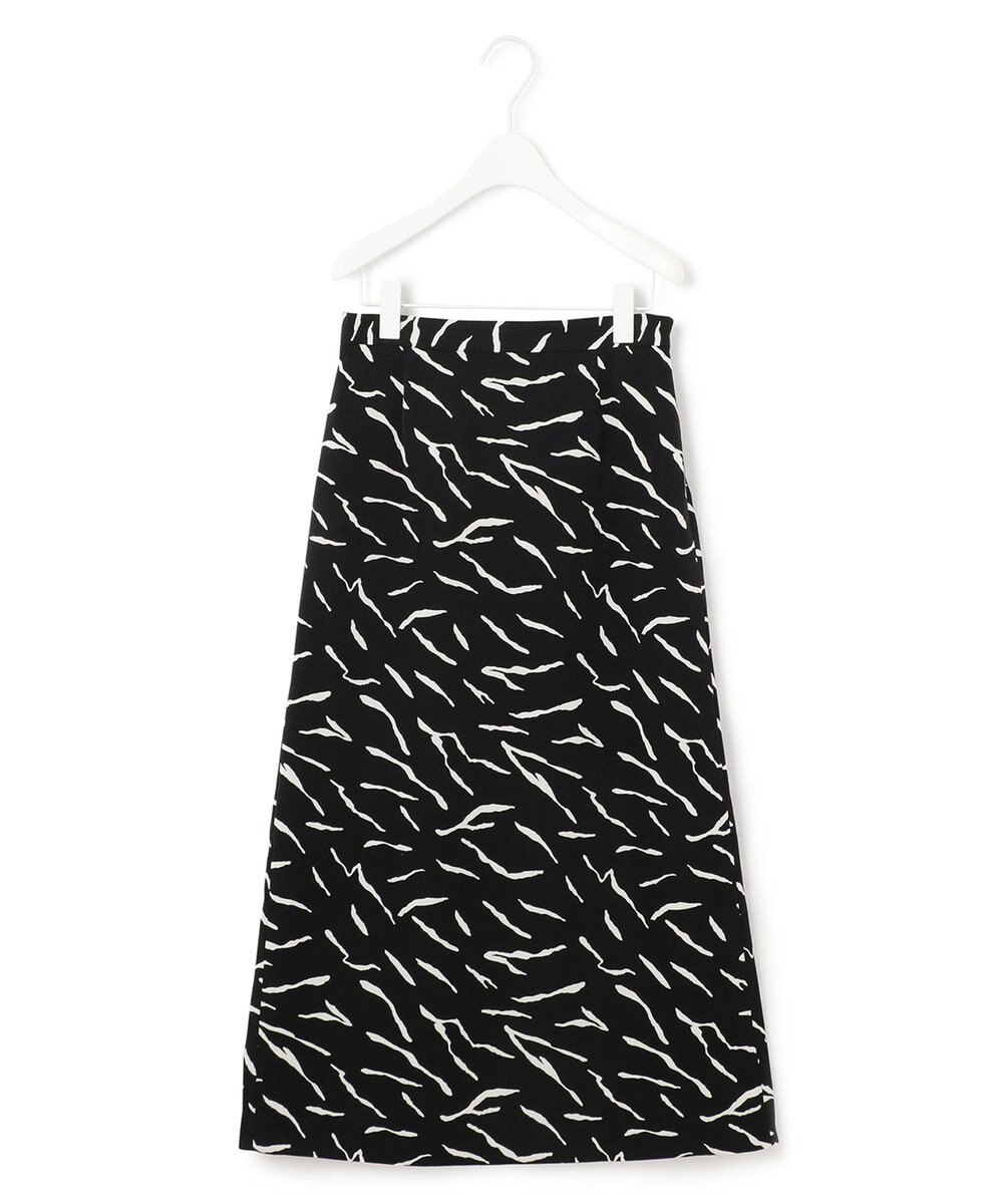 ICB 【洗える】 パウダーサテンプリント スカート 