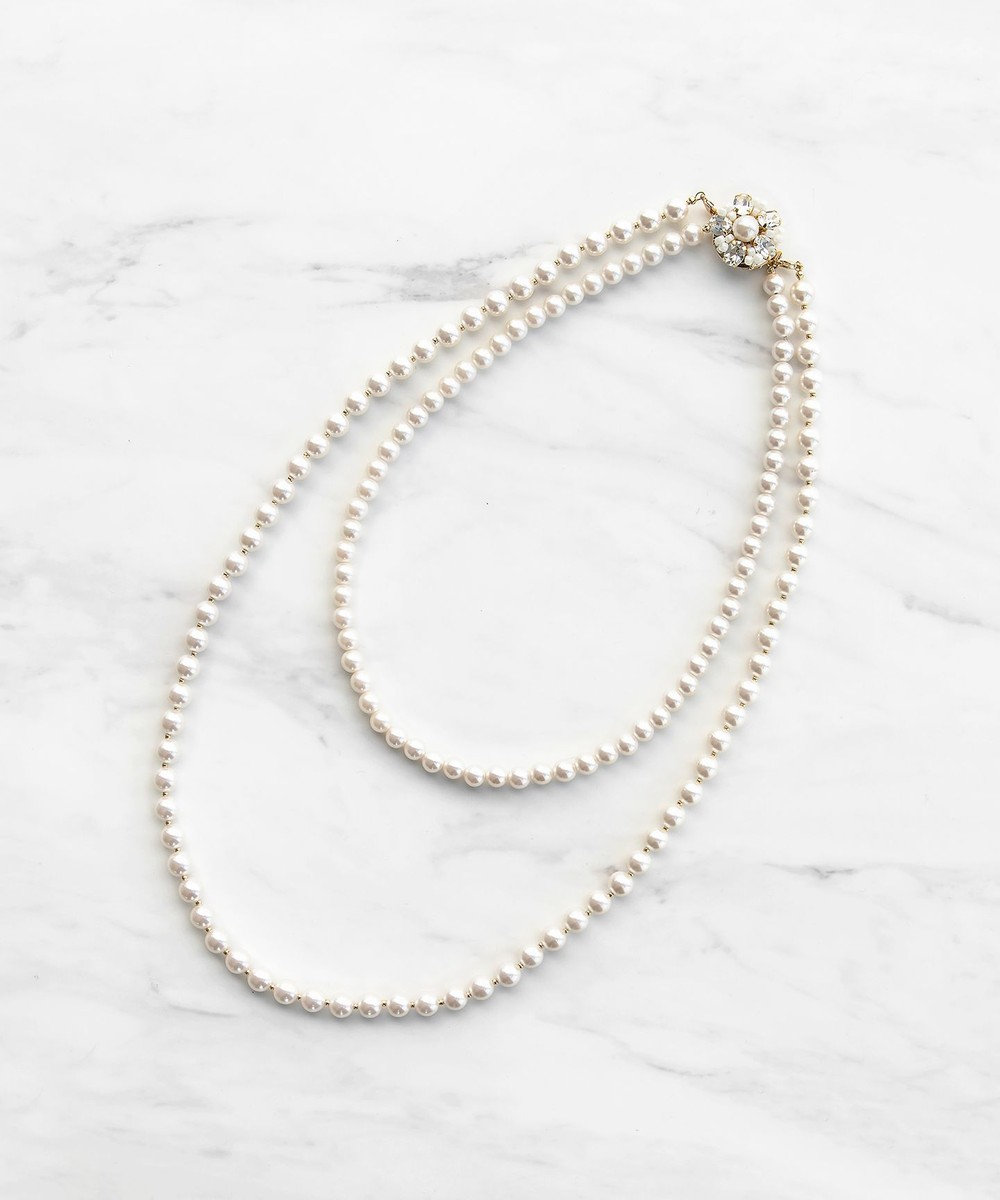 TOCCA BIJOUX CLASP PEARL NECKLACE ネックレス ゴールド系