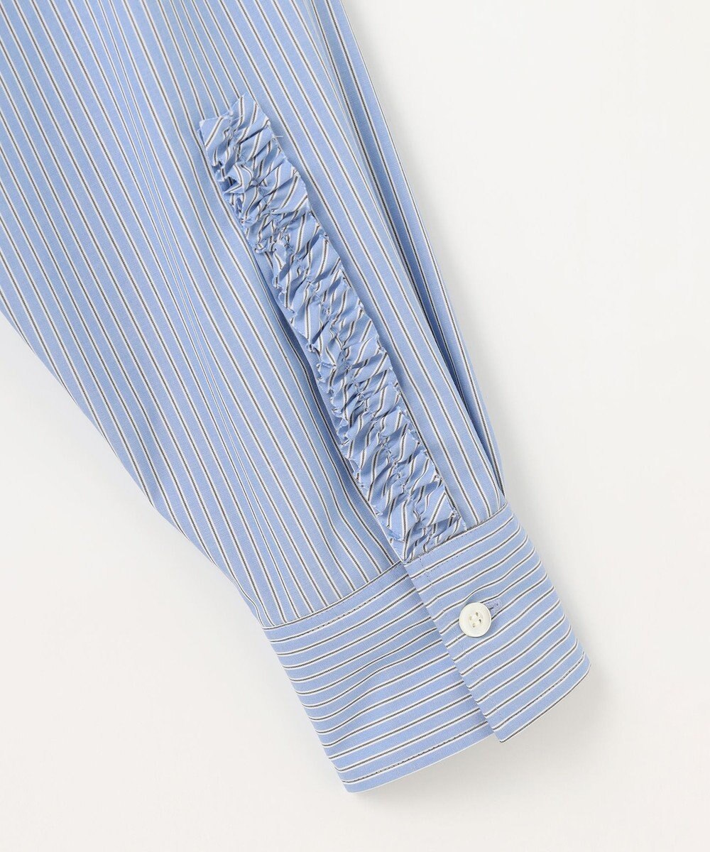 #Newans 【洗濯機可能/シワになりにくい】パネルフリルシャツ 