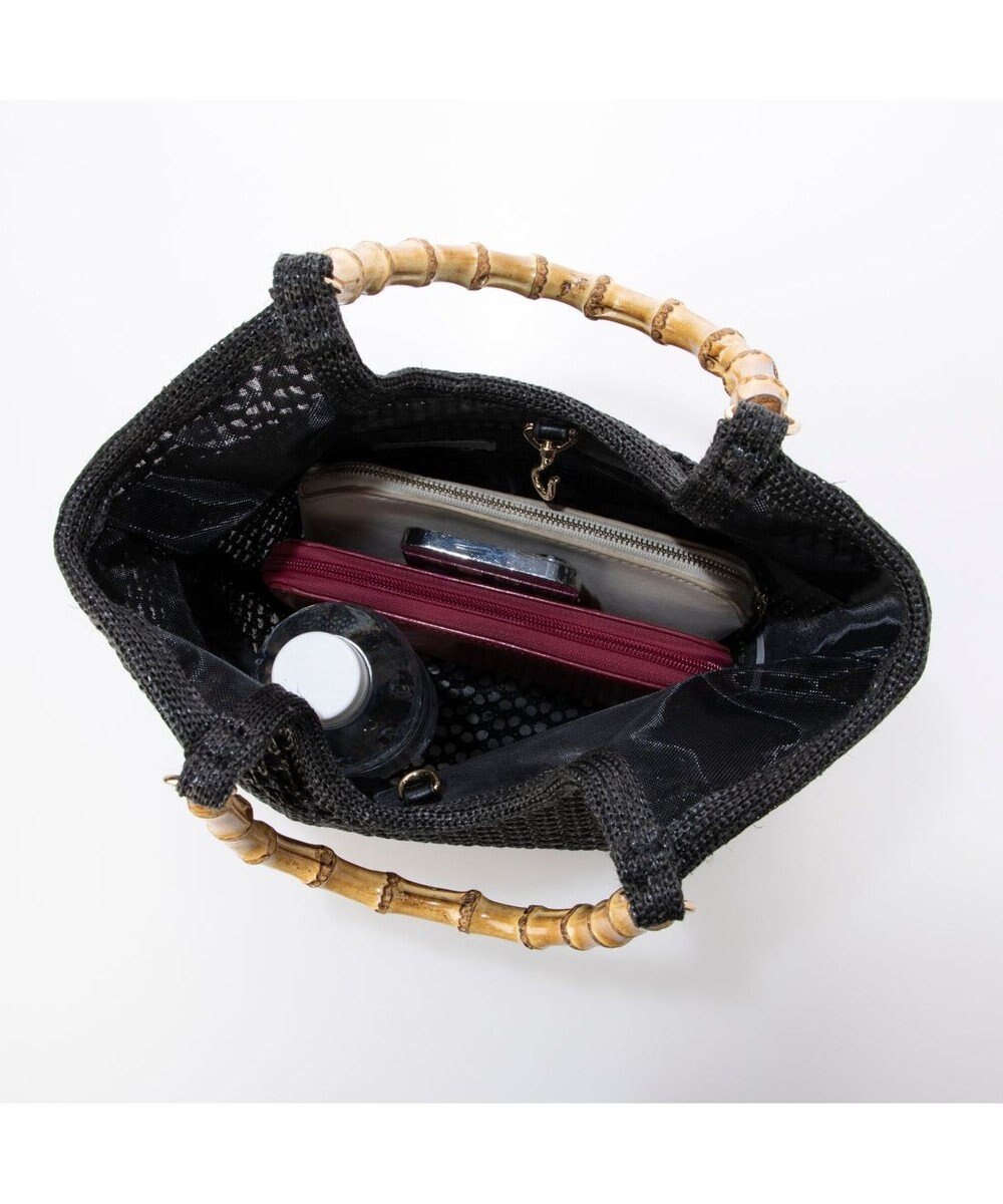 UNBILLION カシュカシュ cachecache / 雑材風バンブーハンドル手提げトート 