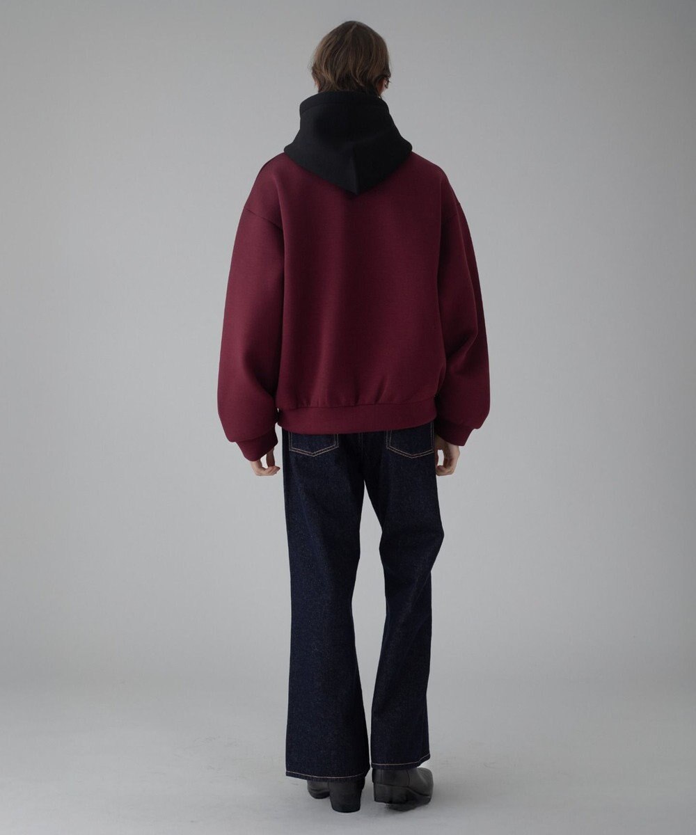 WEGO 【ユニセックス着用ITEM/MLサイズ展開】ワンポイントバイカラープルパーカー 