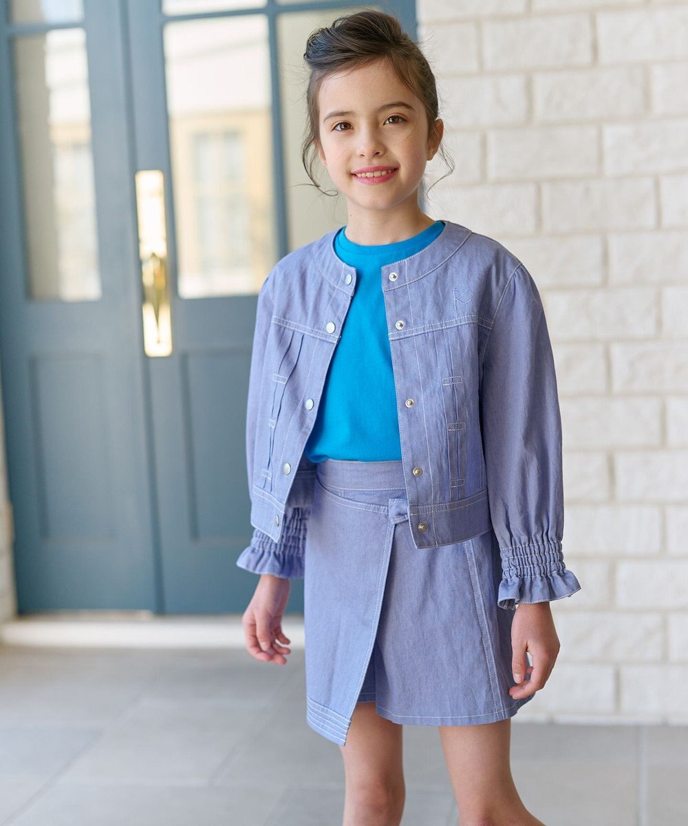 組曲 KIDS 【150-160cm】ラウンドカラー デニムジャケット 