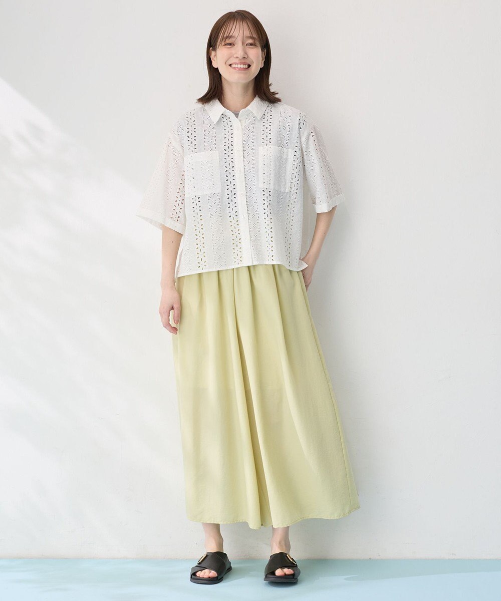 ANY L エンブロイダリーシャツ 