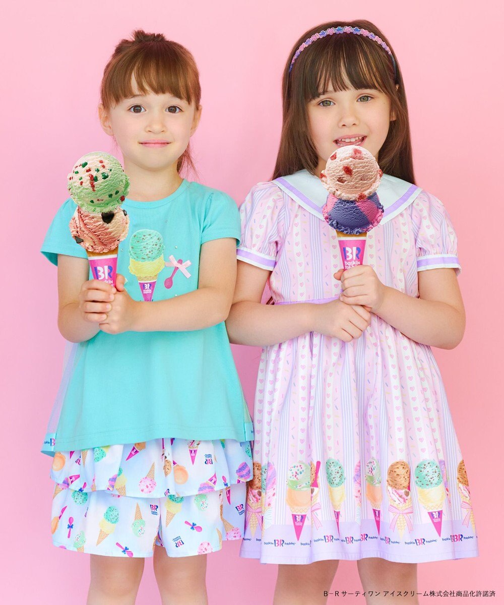 ANY KIDS 【any FAM×サーティワン アイスクリーム】うしろひらひらTシャツ 