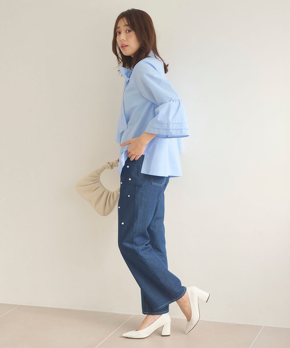 Feroux ランダムパールデニム パンツ 