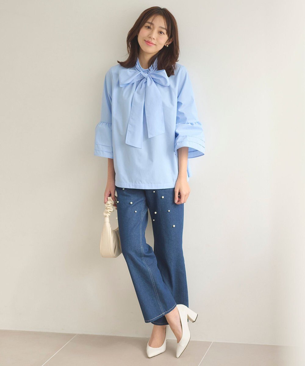 Feroux ランダムパールデニム パンツ 