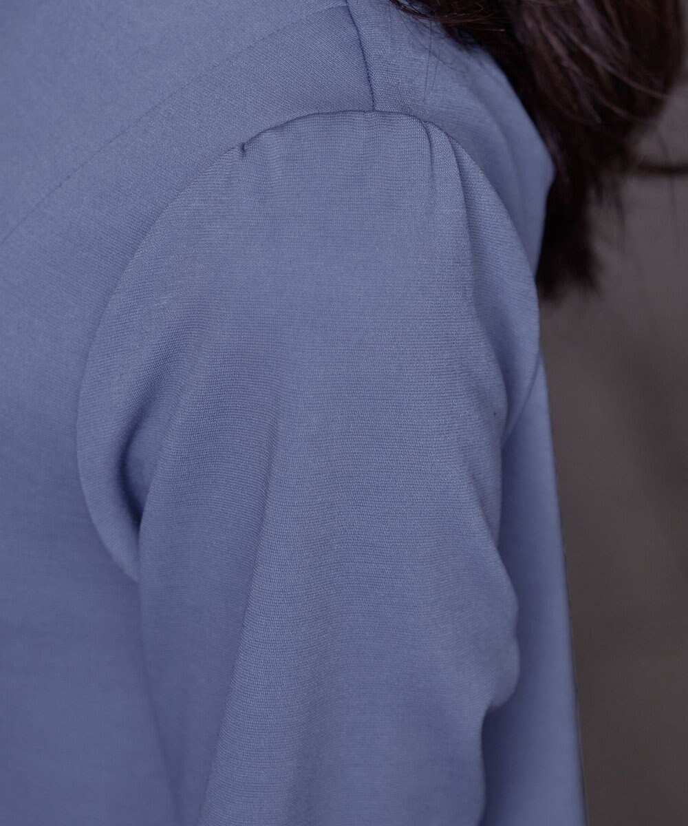 Tiaclasse 【洗える】キーネックバックツイストポンチチュニックブラウス 