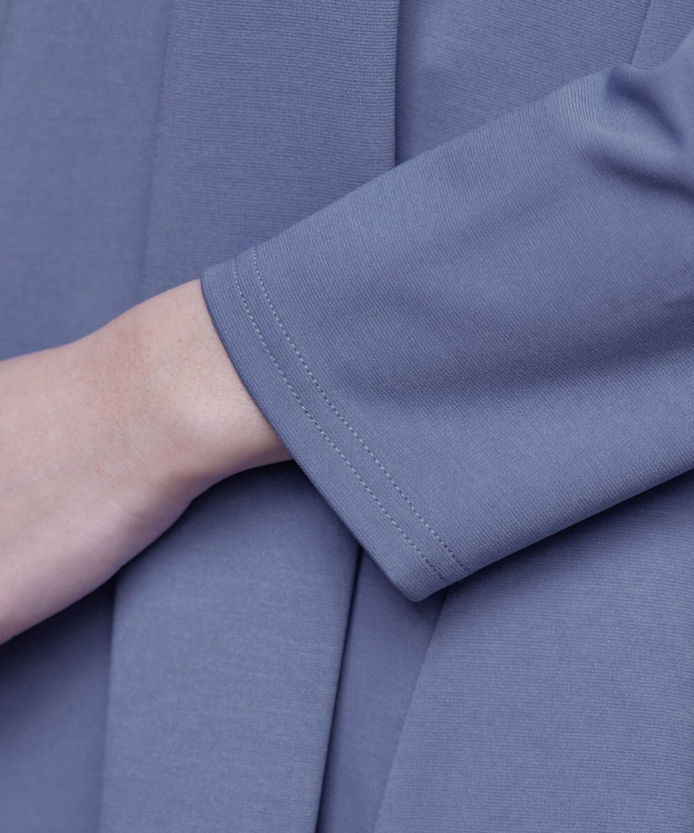 Tiaclasse 【洗える】キーネックバックツイストポンチチュニックブラウス 