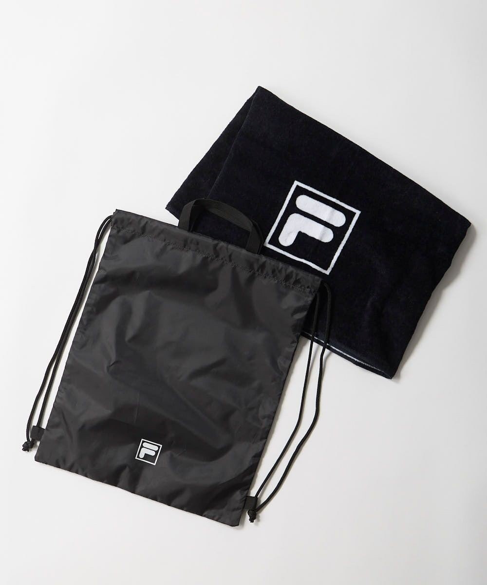 OP／FILA 【FILA】ロゴ入りナップサック&タオルセット 