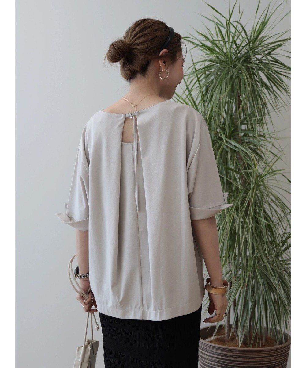 AMERICAN HOLIC 接触冷感バックタック袖折り返しカットプルオーバー 