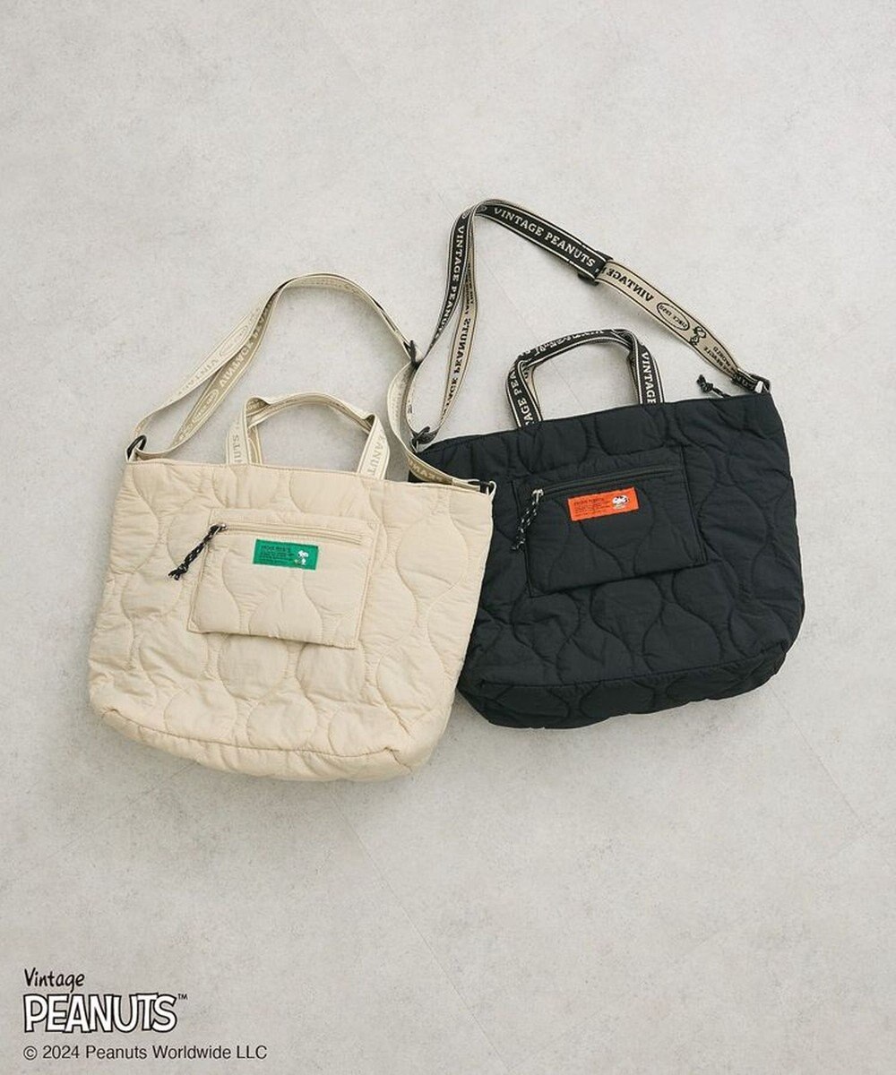 Green Parks ■ＰＥＡＮＵＴＳ　キルティングトートＬ 