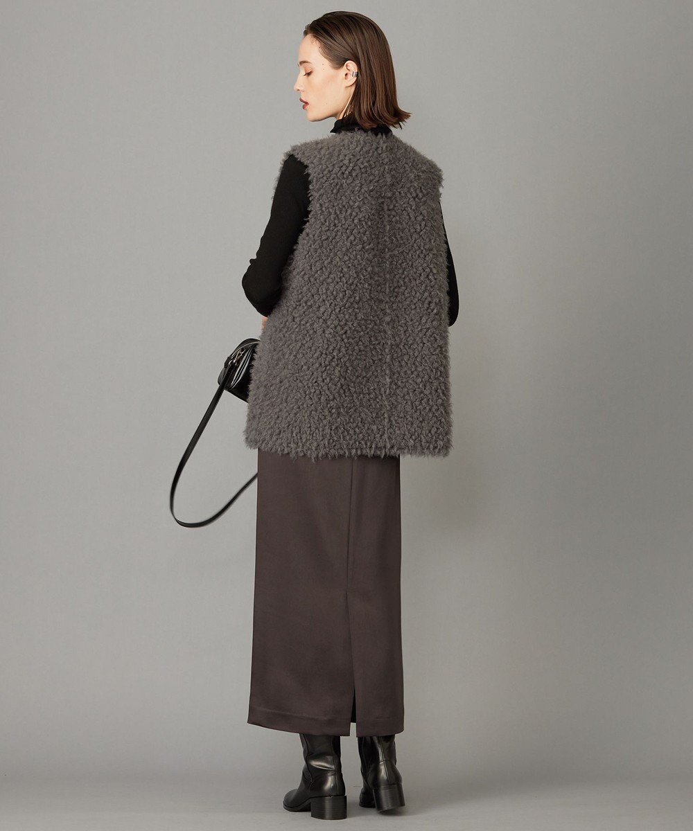 ICB 【リバーシブル着用可能】フェイクムートン ジレ 