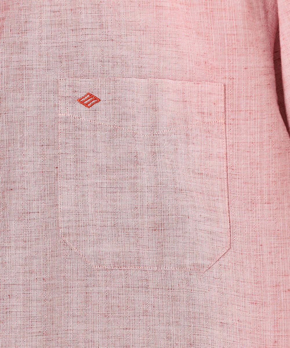 JOSEPH ABBOUD 【サステイナブル・７分袖】リヨセルリネンシャンブレー シャツ 