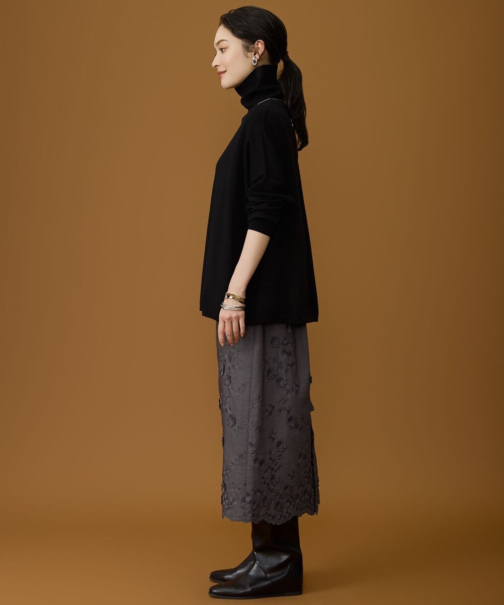 自由区 S ウォームレーヨンストレッチハイネック ニット 