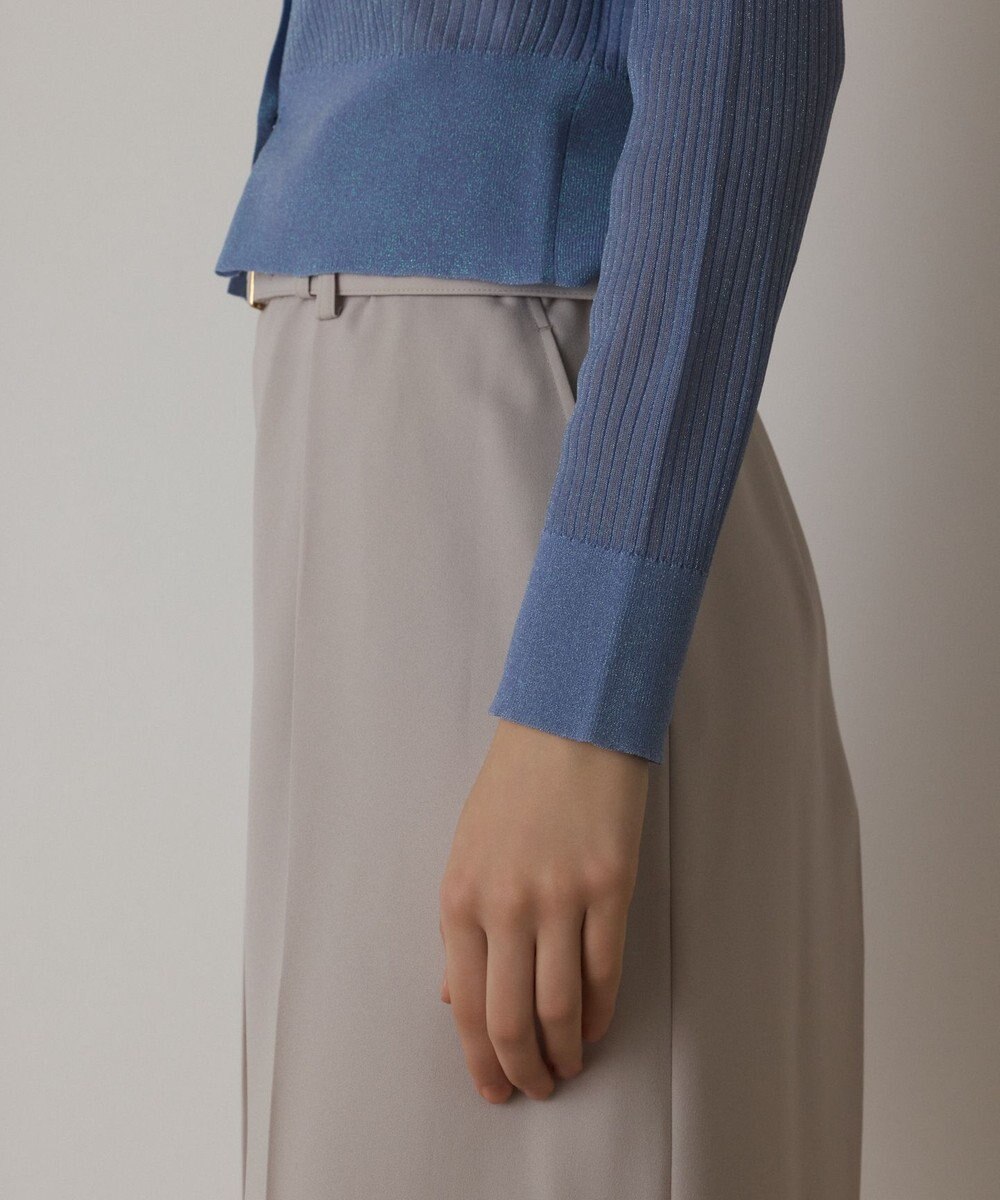 GRACE CONTINENTAL ラメリブシアーニットカーディガン 