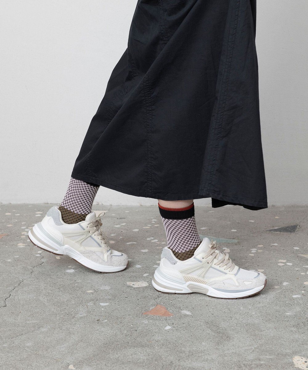 TRICOTE ボーダー柄 メッシュソックス 