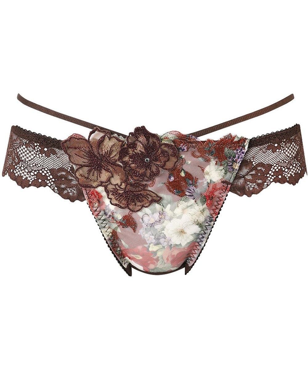 WACOAL Ｔバック ショーツ 【リボンブラ 胸もとフィットながもち】 BXB490とペア はきこみ丈あさめ バックのかぶりが広め ソング レディース PXB490 /ワコール 