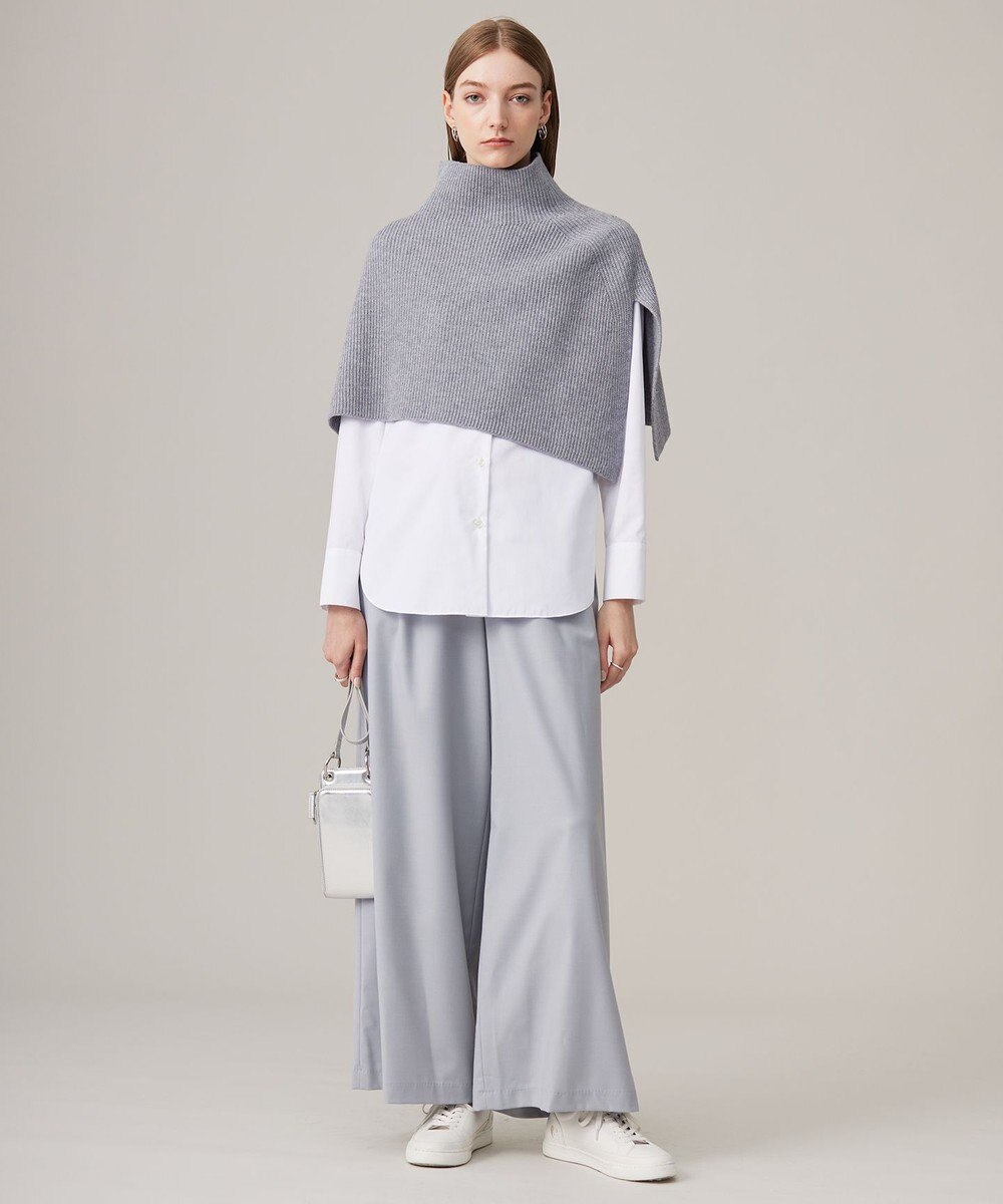 ICB 【洗える】 コットンサテンシャーティング シャツ 