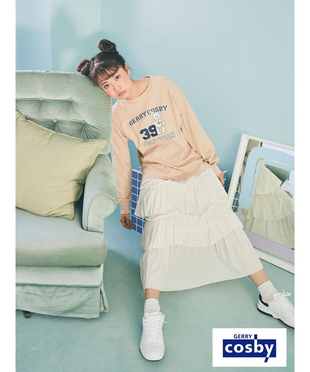 earth music&ecology Ｃｏｓｂｙ×ｅａｒｔｈ　ベアープリントロングＴシャツ 