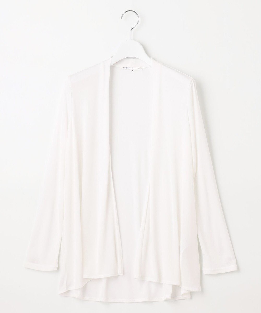 23区 【新色追加/UVケア/接触冷感】マルチ機能 シアー ショート カーディガン 