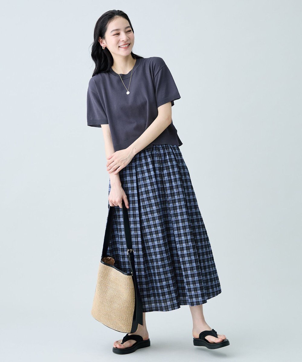 ANY 【2SET】ニット×チェックスカートセット 