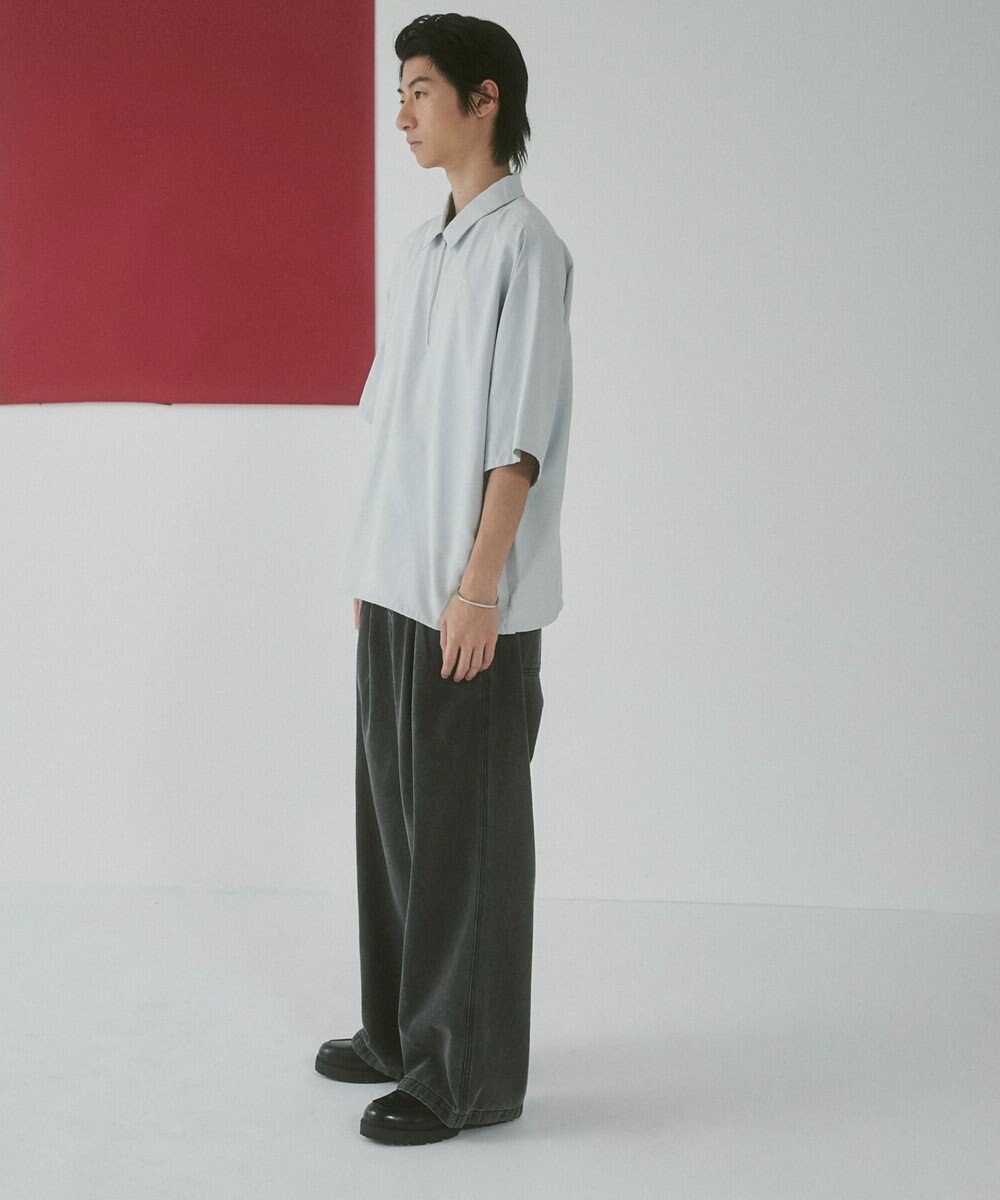 WEGO 【LUCY】アイススウェードハーフジップシャツ（S） 