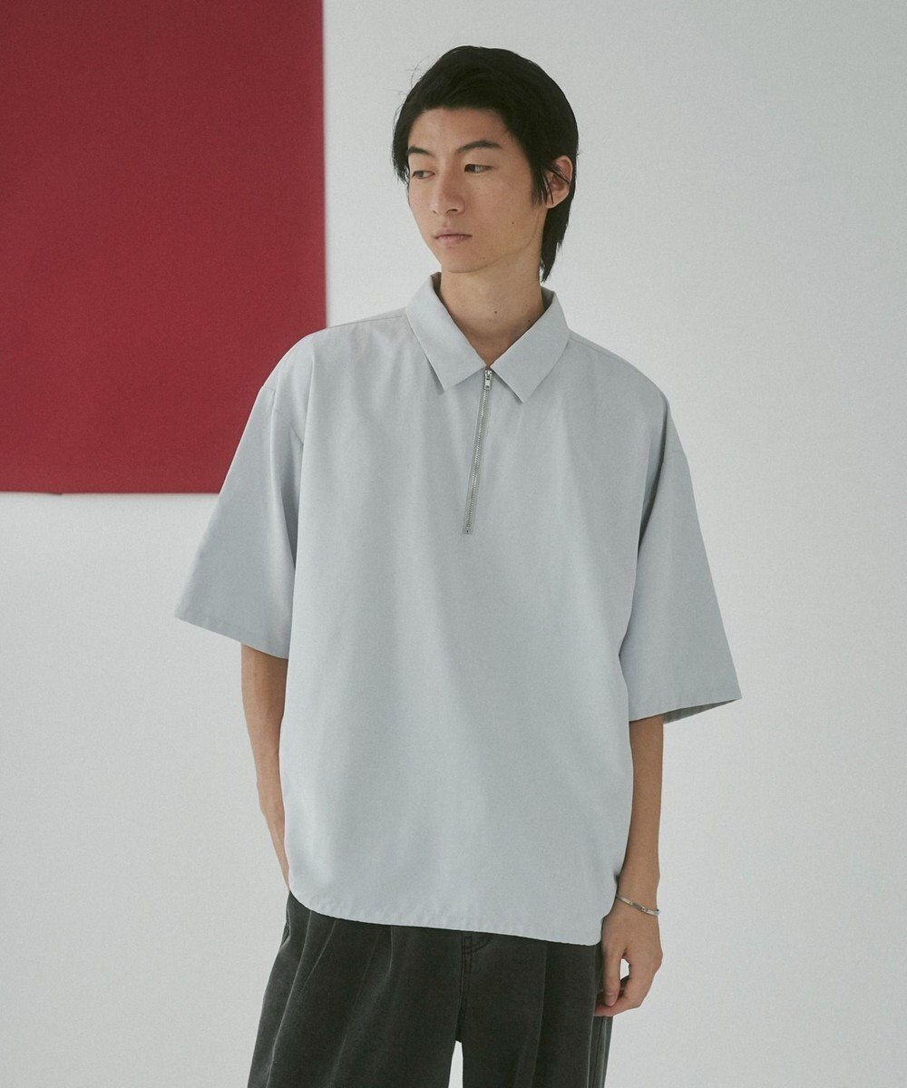 WEGO 【LUCY】アイススウェードハーフジップシャツ（S） 