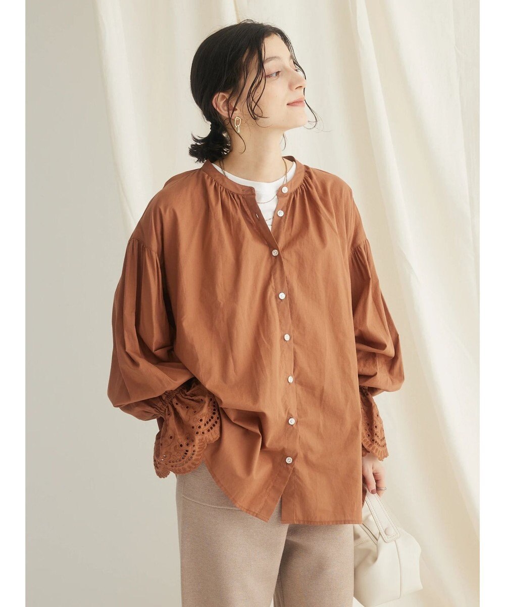 CRAFT STANDARD BOUTIQUE スカラレース袖ブラウス 