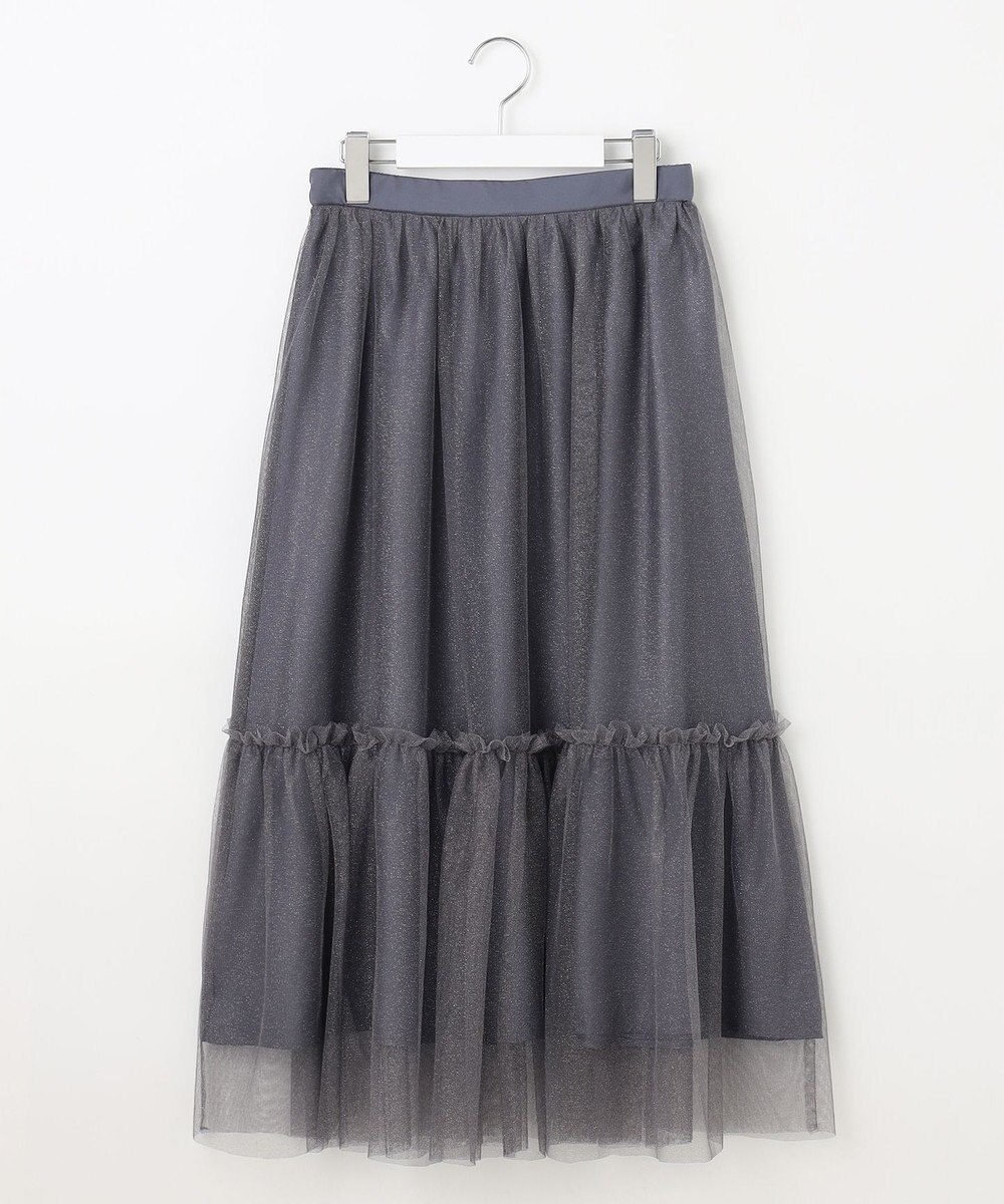 Feroux 【洗える】ラメチュール スカート 
