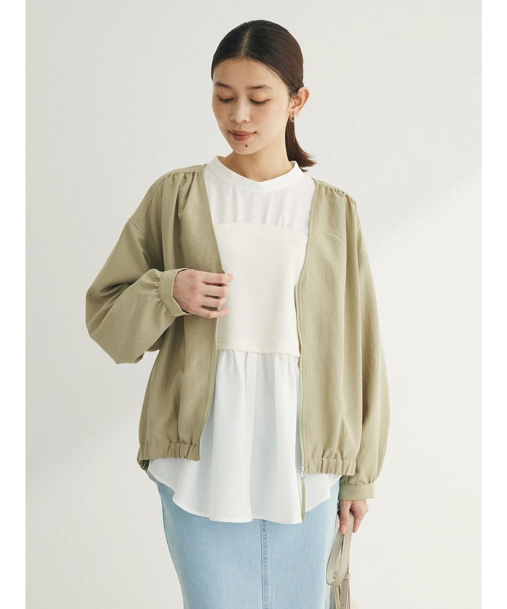 Green Parks イージーケア　Ｖネックブルゾン 