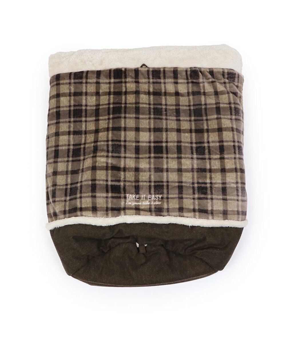 PET PARADISE ペットパラダイス 筒形寝袋 遠赤外線 《チェック柄》 57cm×95cm 