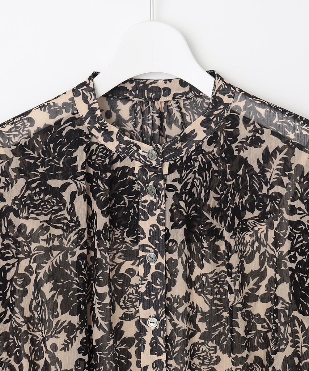 23区 ボタニカルプリント フレア ワンピース 