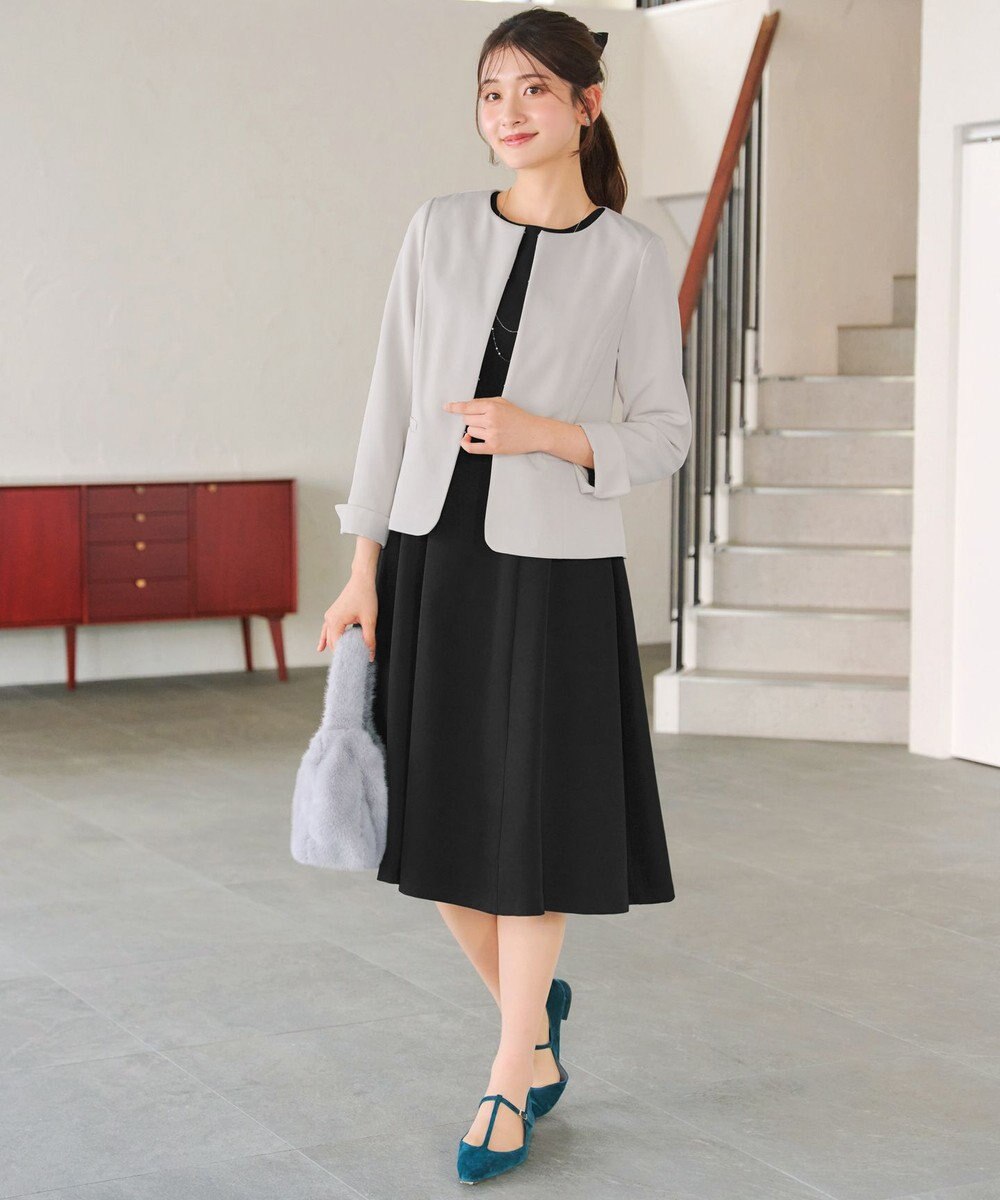 Tiaclasse L 【ダブルクロス】ノーカラージャケット 