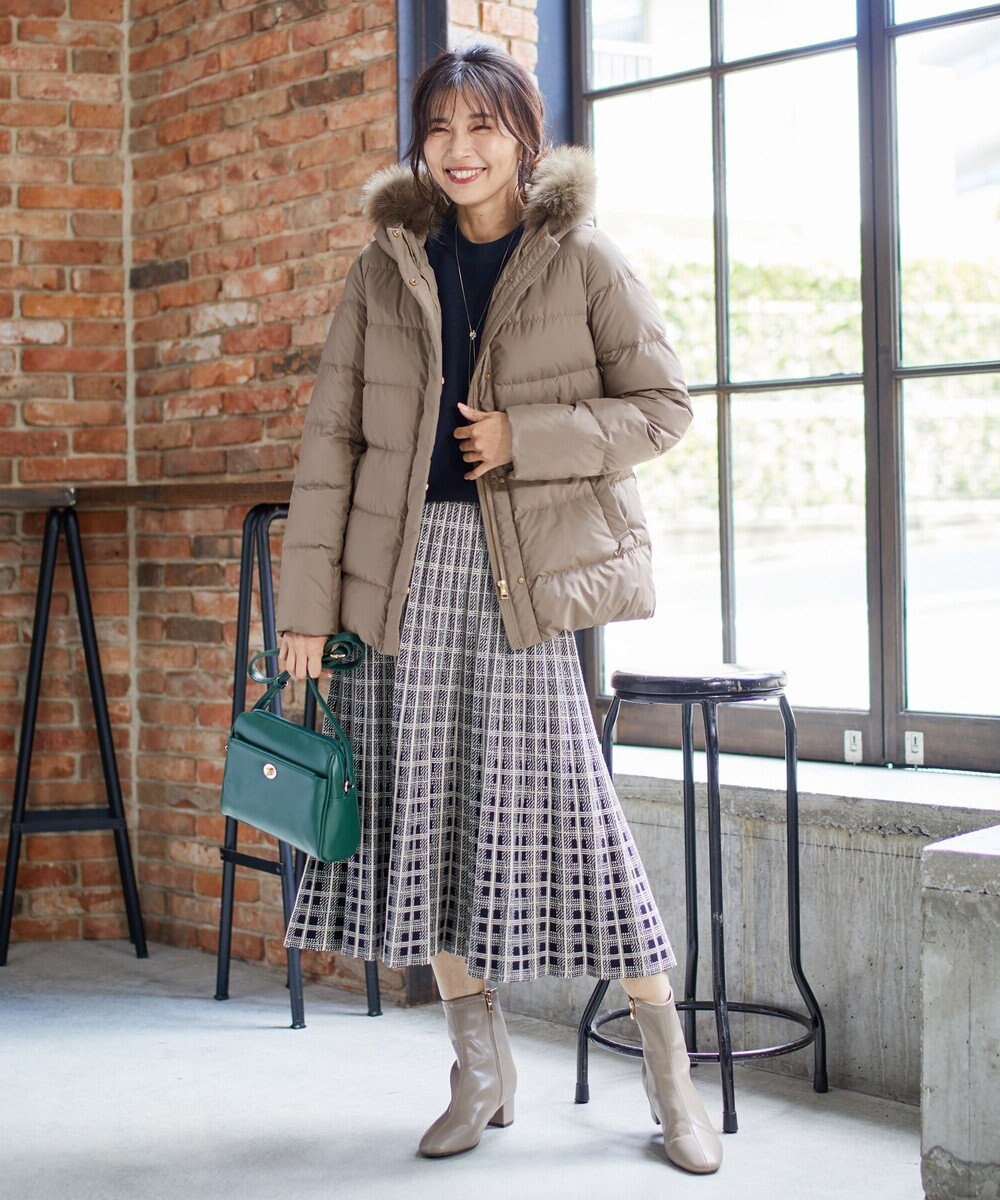 ANY 【洗える】スムースタッチ ショート丈ダウンコート 