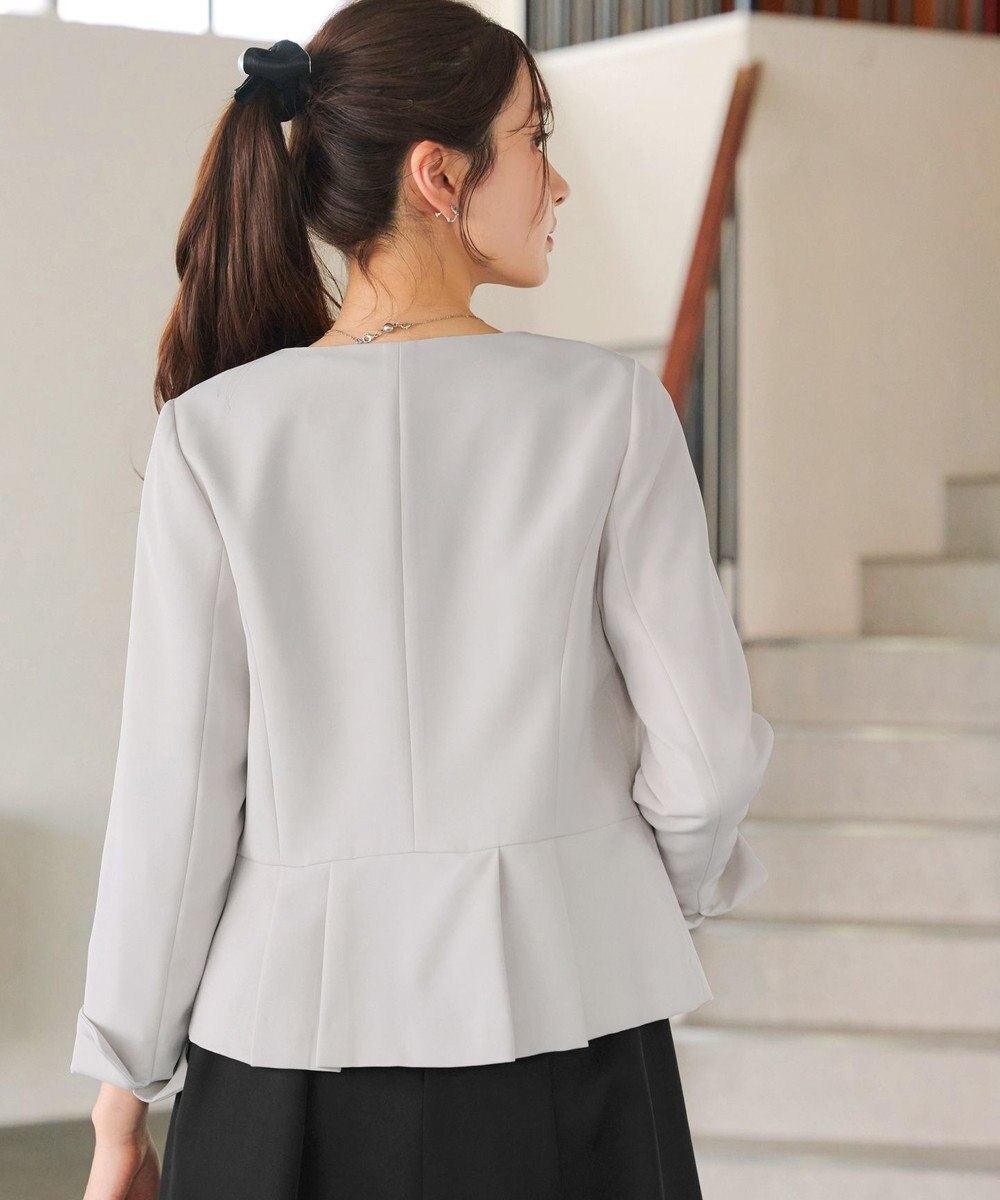 Tiaclasse L 【ダブルクロス】ノーカラージャケット 