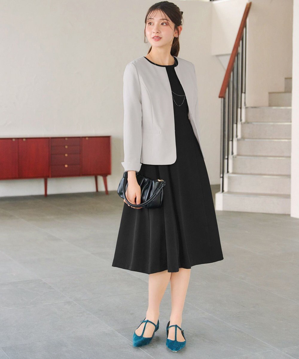 Tiaclasse L 【ダブルクロス】ノーカラージャケット 