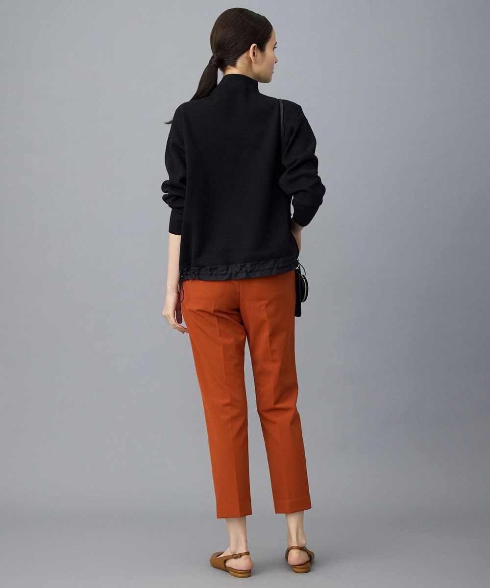 自由区 L 【19号サイズまで展開】TRギャバ裏起毛テーパード パンツ 