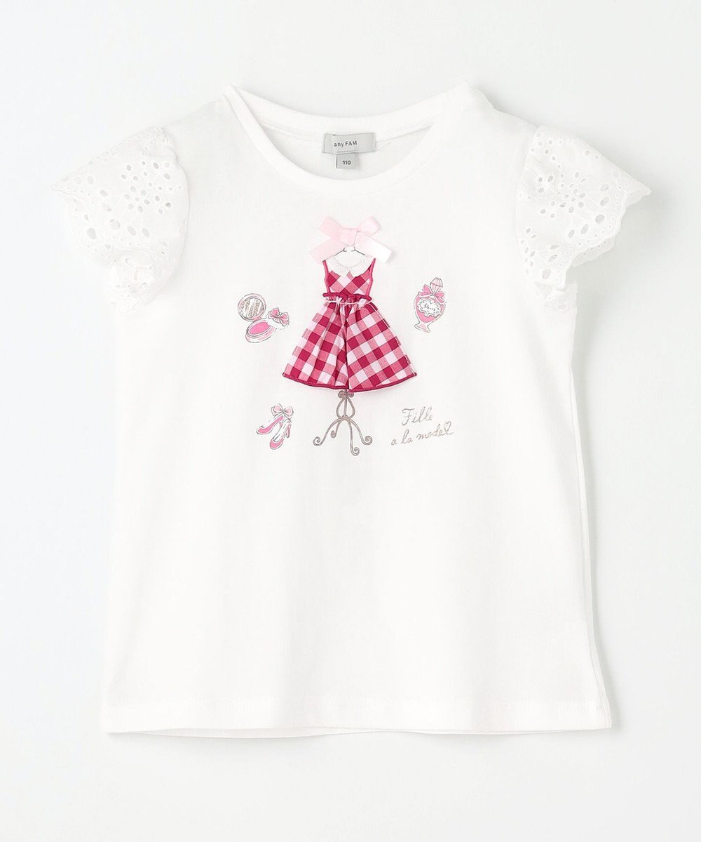 ANY KIDS ドレス アップリケ Tシャツ 