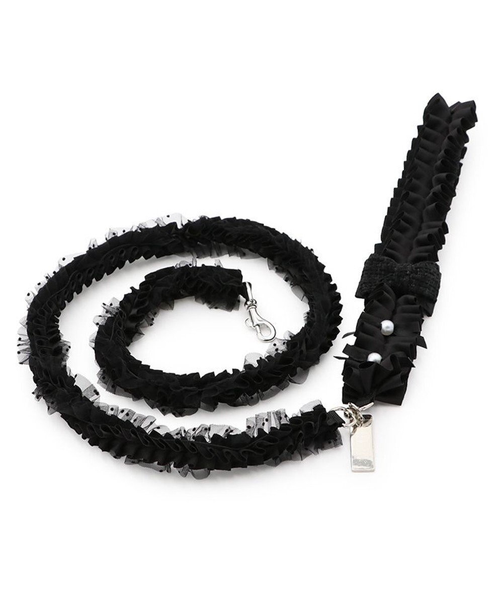 PET PARADISE cherircouture ツイード リボンリード 《ブラック》 ４Ｓ～３Ｓ 