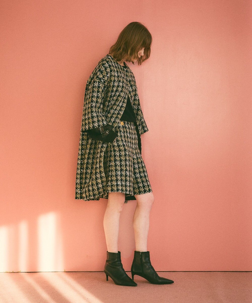 GRACE CONTINENTAL シャイニーツイードハーフパンツ 