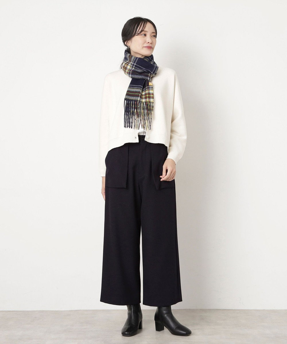 MOONBAT WEB限定【洗える】ミエル (miel) カシミヤ100％ チェックマフラー 