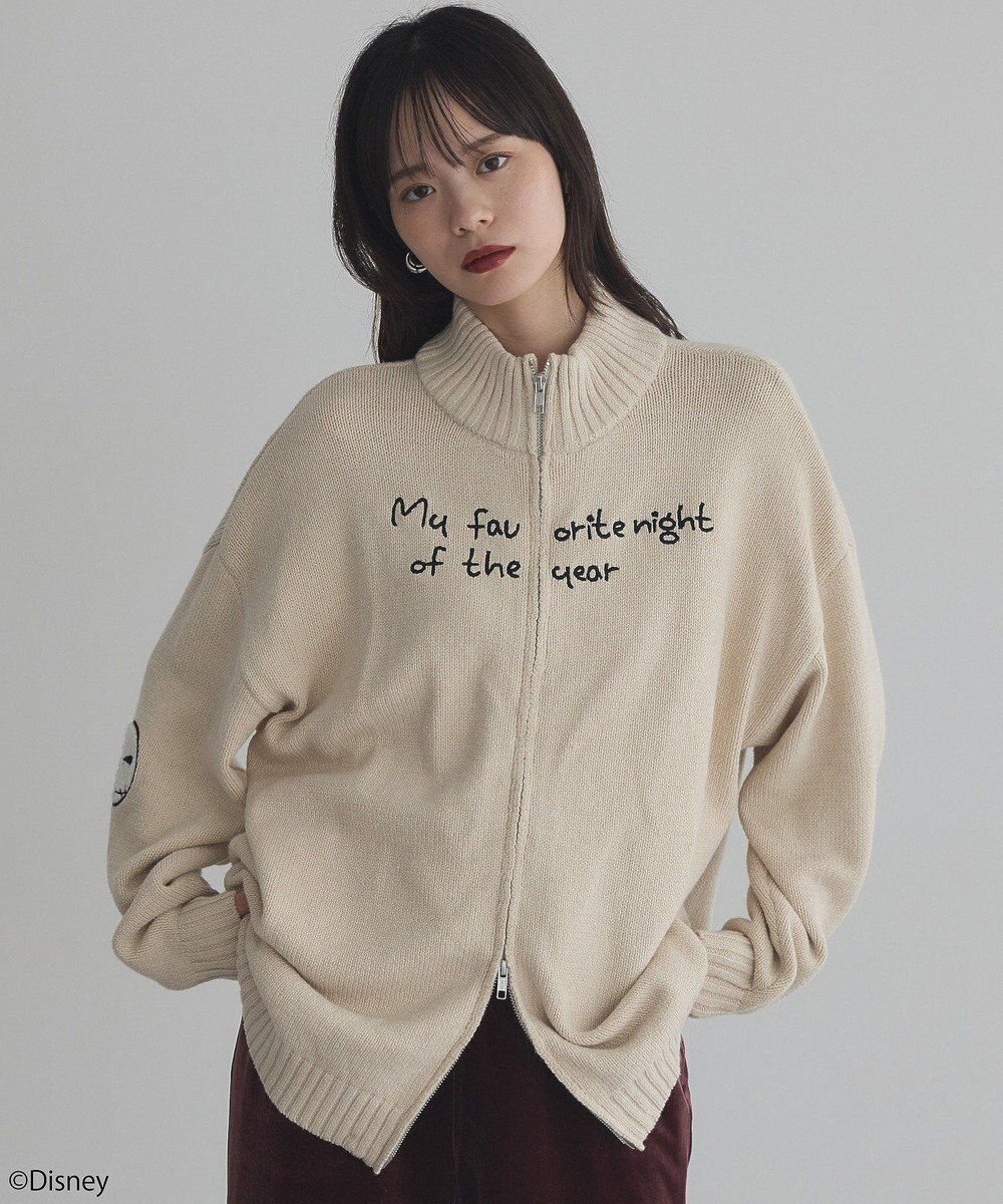 earth music&ecology ナイトメア／ダブルジップニットカーディガン 