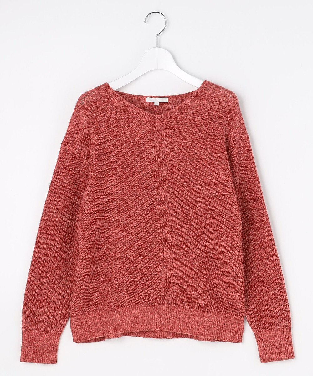 自由区 L リネンミドルゲージプルオーバー ニット 