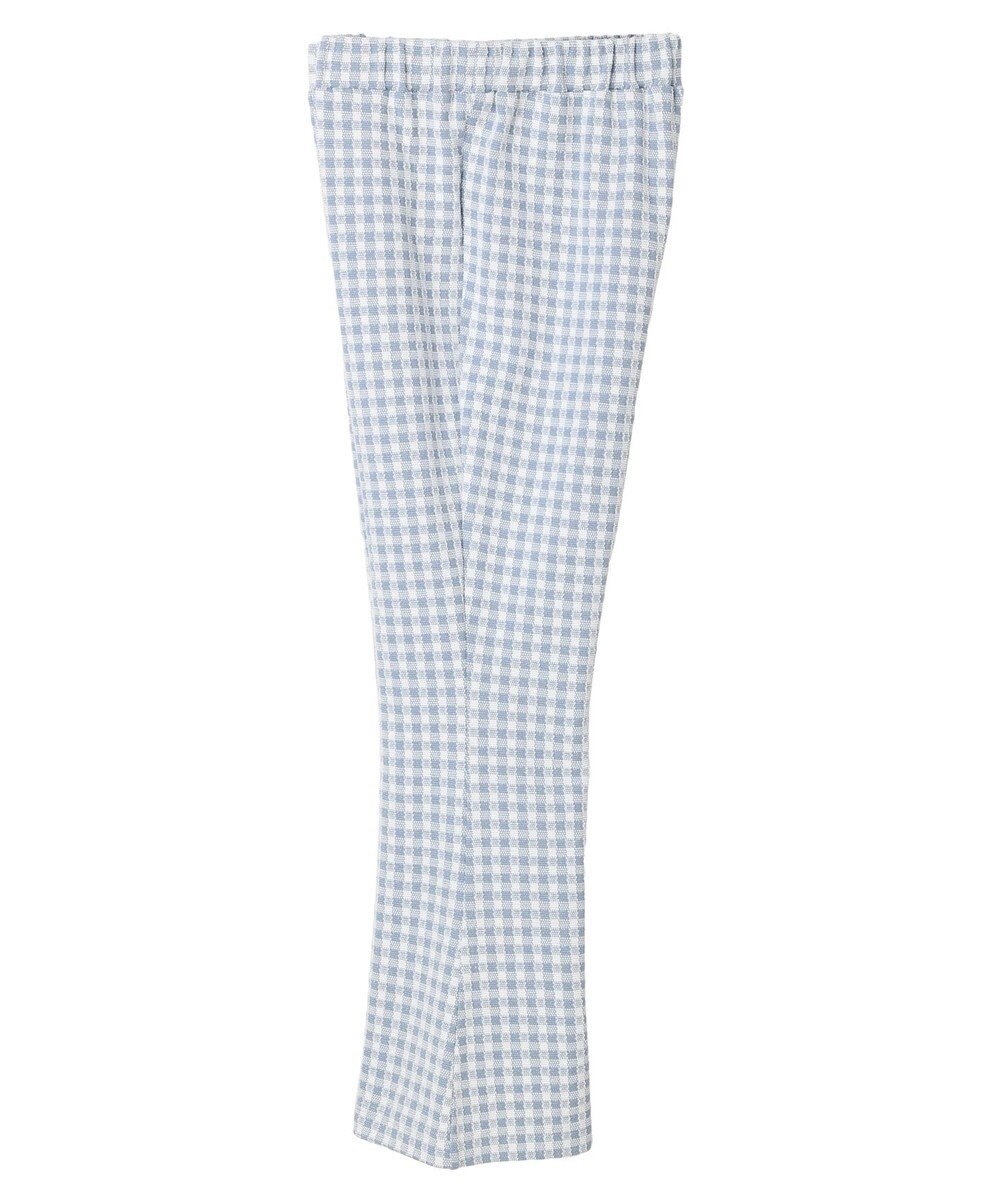 earth music&ecology チェックフレアイージーパンツ 