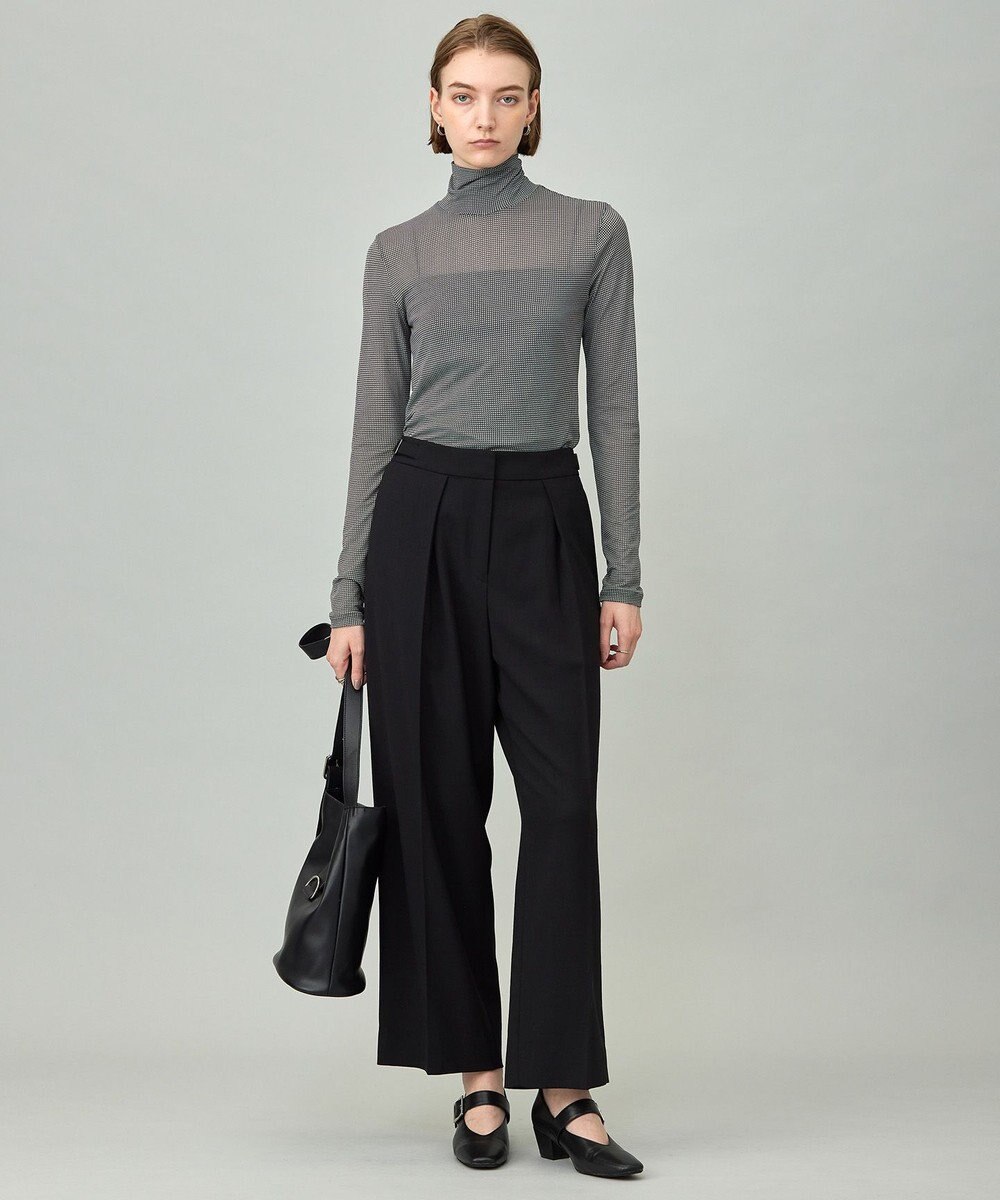 ICB 【UVカット・洗える】ウール2WAYストレッチ ワイドパンツ 